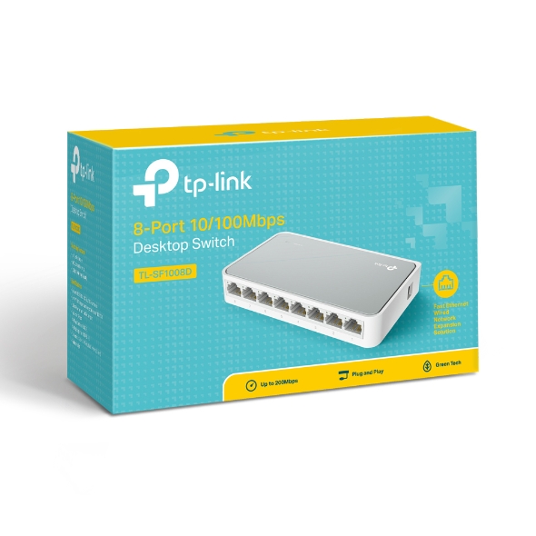 Switch Fast Ethernet TP-Link TL-SF1008D (8Puertos)