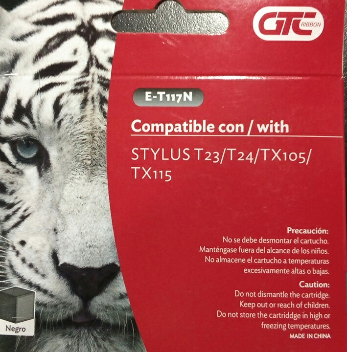Cartucho GTC E-T117N Negro