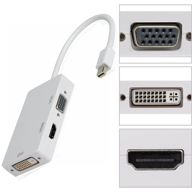 Adaptador Displayport MINI a VGA/HDMI/DV