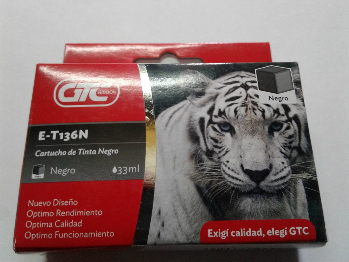 Cartucho GTC E-T136 Negro