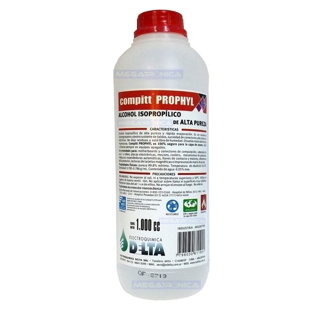 Alcohol Isopropílico Delta (1/2 litro)