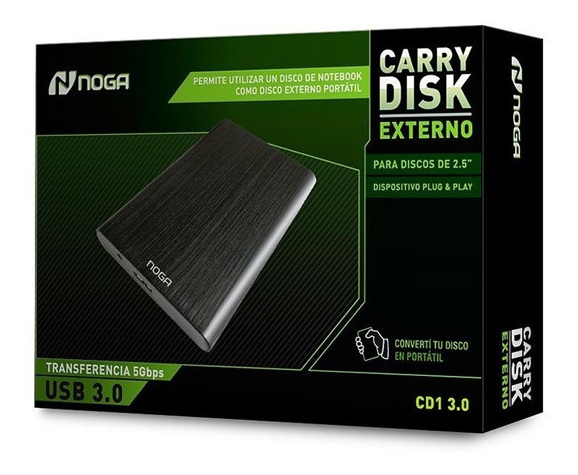 Carry Disk 2.5” Noga CD1 USB 3.0 de Aluminio